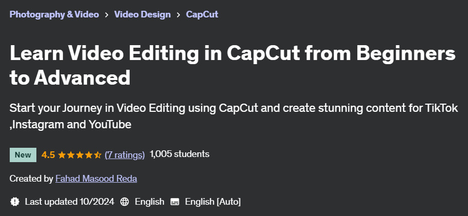 Pictures · Udemy — Learn Video Editing in CapCut from Beginners to Advanced 2024-10