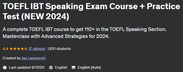 الصور · TOEFL IBT الكلام امتحان + اختبار الممارسة (جديد) 2024) 2020-9