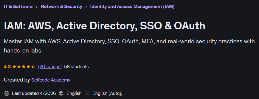 تصاویر · میں ہوں : AWS, فعال ڈائریکٹری , SSO & OAuth 2026-4