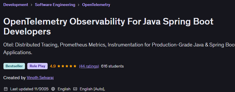 Pictures · OpenTelemetry Observability For Java Spring Boot Developers 2025-10