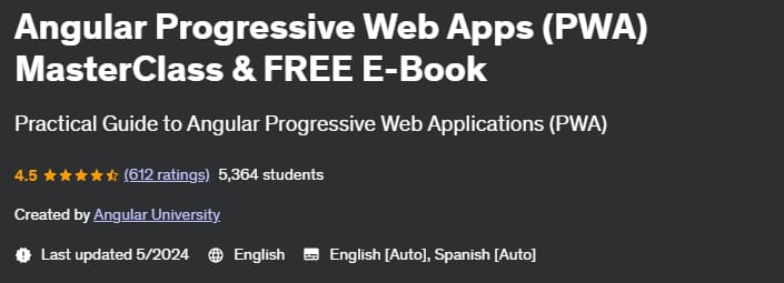 Pictures · Angular Progressive Web Apps (PWA) MasterClass & FREE E-Book 2024-1