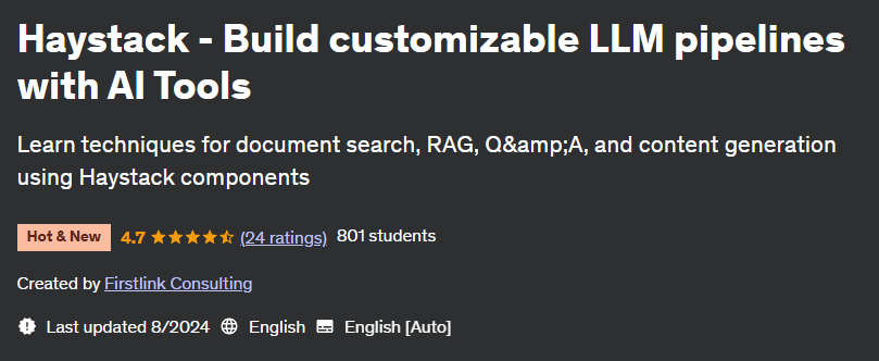 Pictures · Haystack – Build customizable LLM pipelines with AI Tools 2024-6