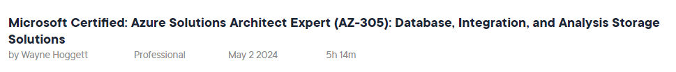 Pictures · Microsoft Certified: Azure Solutions Architect Expert (AZ-305): Database, Integration, and Analysis Storage Solutions 2024-3