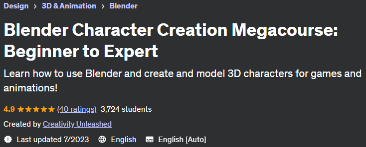 Pictures · Udemy — Blender Character Creation Megacourse: Beginner to Expert 2023-7