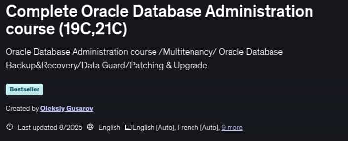 تصاویر · مکمل Oracle ڈیٹا بیس انتظامیہ کورس (19C،21C) 2025-8