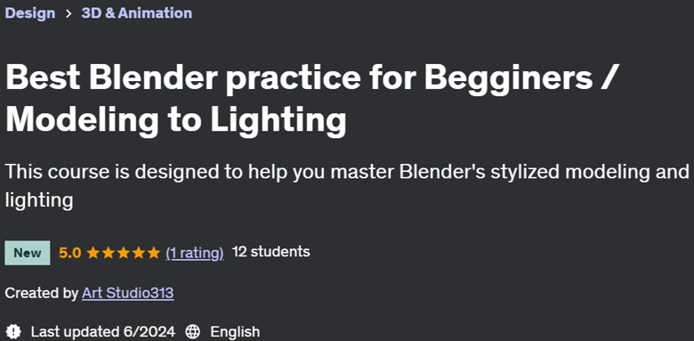 Pictures · Udemy — Best Blender practice for Begginers / Modeling to Lighting 2024-6