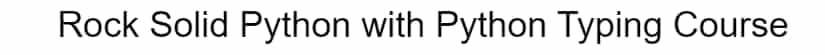 Pictures · Talk Python – Rock Solid Python with Python Typing 2024-3