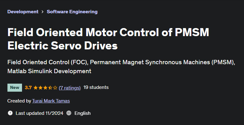 Pictures · Udemy — Field Oriented Motor Control of PMSM Electric Servo Drives 2024-11