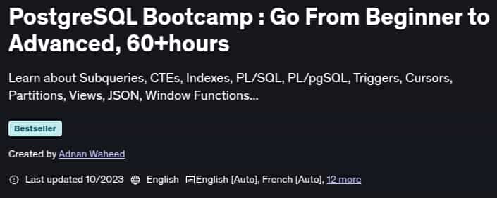 Pictures · PostgreSQL Bootcamp : Go From Beginner to Advanced, 60+hours 2023-10