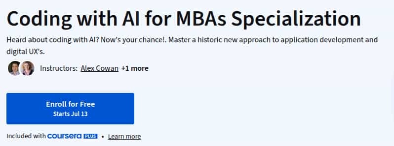 Pictures · Coursera — Coding with AI for MBAs Specialization 2025-7