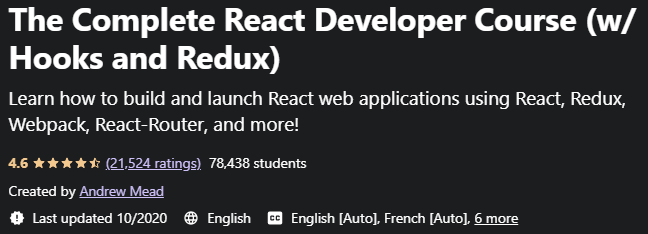 Pictures · The Complete React Developer Course (w/ Hooks and Redux) 2020-10