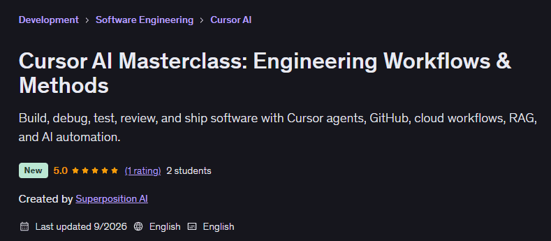 Imágenes · Cursor AI curso completo: flujos de trabajo de ingeniería y métodos 2026-9