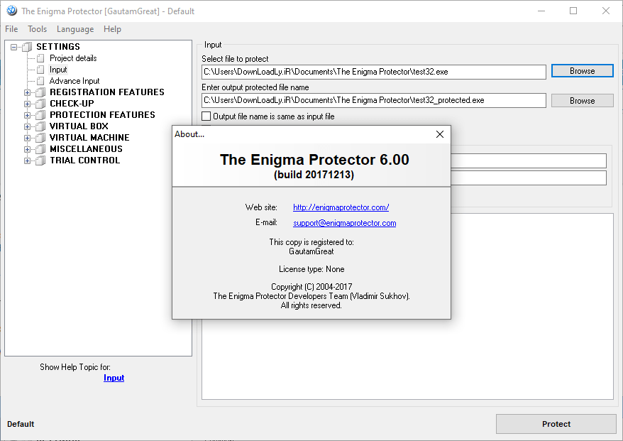 Pictures · The Enigma Protector v6.80 x86/x64