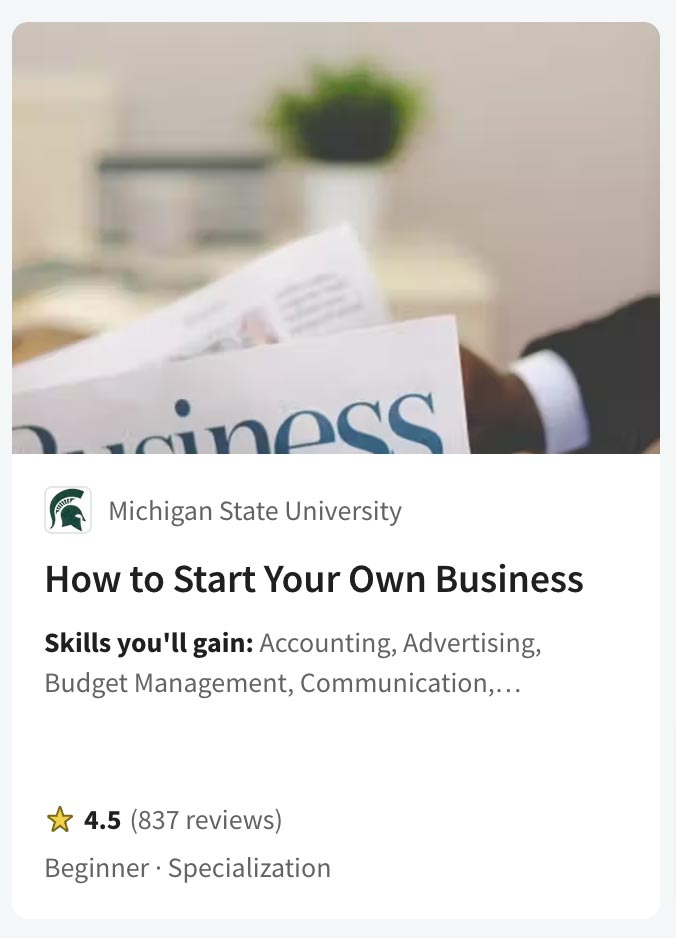 Pictures · Coursera — How to Start Your Own Business Specialization 2022-6
