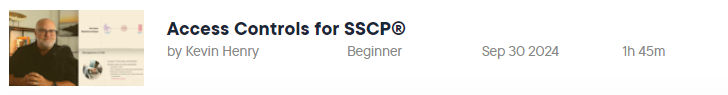 Pictures · Pluralsight — Access Controls for SSCP® 2024-9