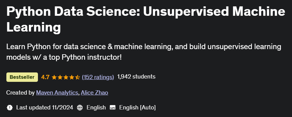 Pictures · Python Data Science: Unsupervised Machine Learning 2024-11