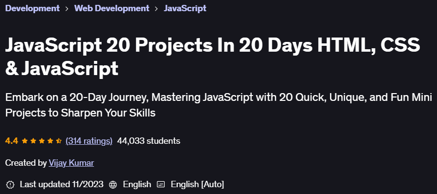 Pictures · JavaScript 20 Projects In 20 Days HTML, CSS & JavaScript 2023-9