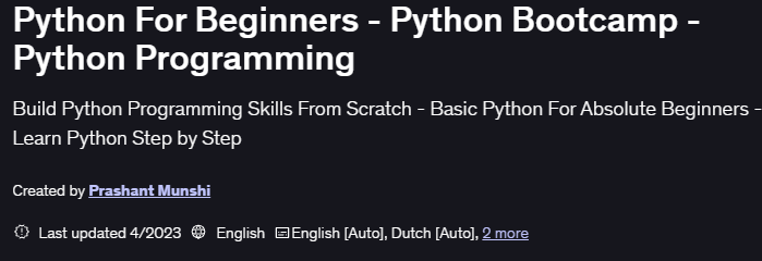 Pictures · Python For Beginners – Python Bootcamp – Python Programming 2023-4