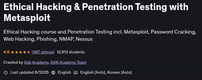 Pictures · Ethical Hacking & Penetration Testing with Metasploit 2025-6