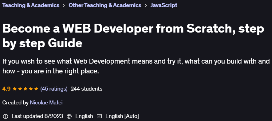 Pictures · Udemy — Become a WEB Developer from Scratch, step by step Guide 2023-8