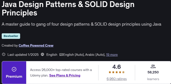 Pictures · Java Design Patterns & SOLID Design Principles 2025-1