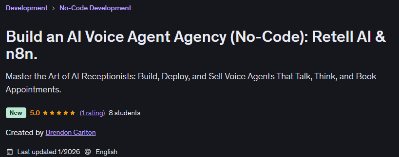 Imágenes · Construye una AI Agencia de agentes de voz (No-Code): Retell AI & n8n. 2026-1
