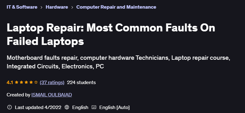 Pictures · Udemy — Laptop Repair: Most Common Faults On Failed Laptops 2022-4