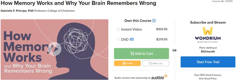 Pictures · The Great Courses — How Memory Works and Why Your Brain Remembers Wrong 2024-1