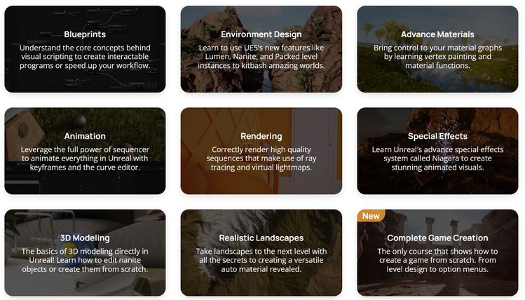 Course topics · UnrealMasterClass — Unreal Sensei – The Unreal Masterclass 2022-5