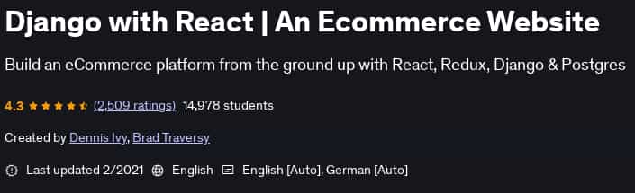 Pictures · Udemy — Django with React | An Ecommerce Website 2021-2