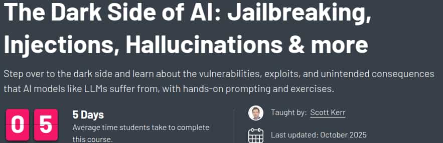 Pictures · ZerotoMastery – The Dark Side of AI Jailbreaking, Injections, Hallucinations & more 2025-10