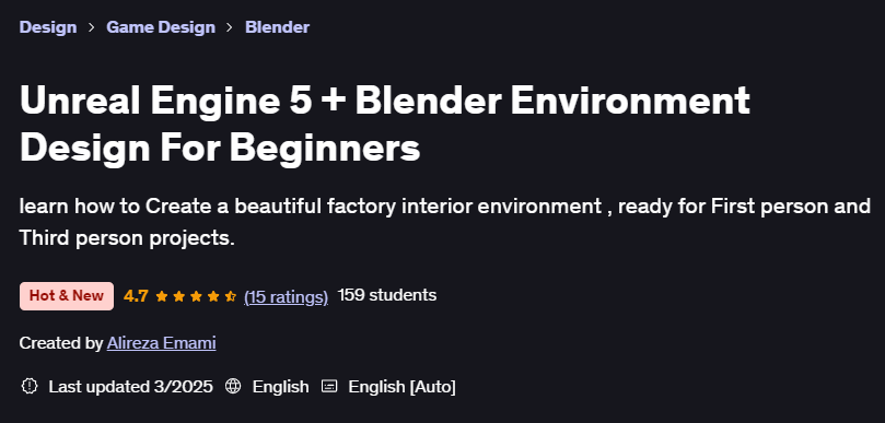 Pictures · Udemy — Unreal Engine 5 + Blender Environment Design For Beginners 2025-3