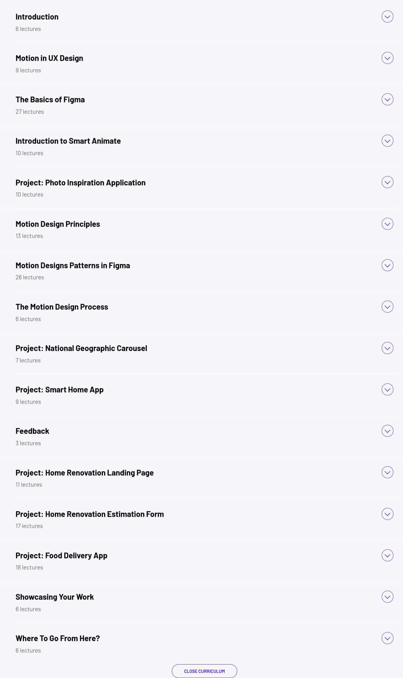 Course topics · ZeroToMastery – Motion Design with Figma: Animations, Motion Graphics, UX/UI 2025-4