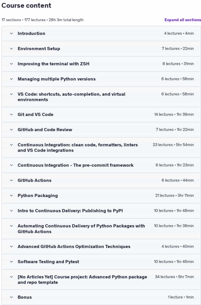 Course topics · Taking Python to Production: A Professional Onboarding Guide 2025-6