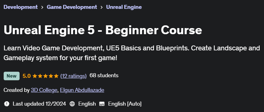 Pictures · Udemy — Unreal Engine 5 – Beginner Course 2024-11