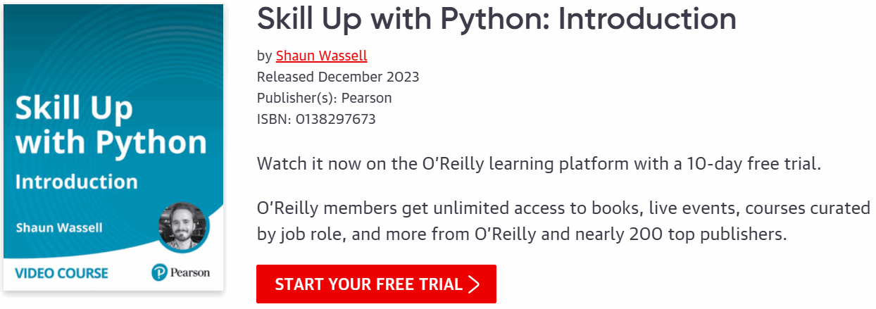 Pictures · Oreilly — Skill Up with Python: Introduction 2023-12