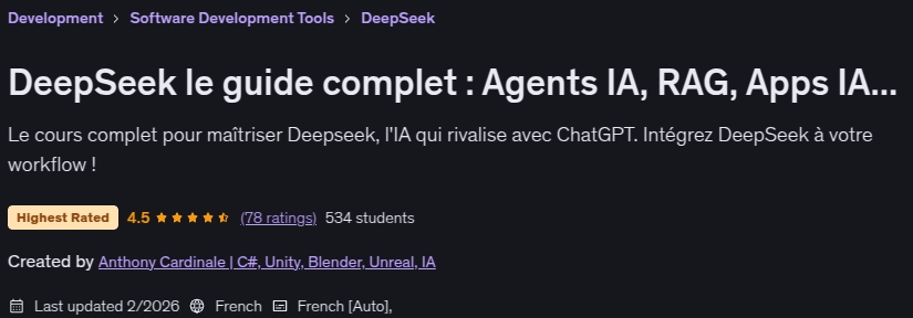 चित्र · DeepSeek le guide complet : एजेंट आईए, आरएजी, एप्लिकेशन आईए... 2025-12