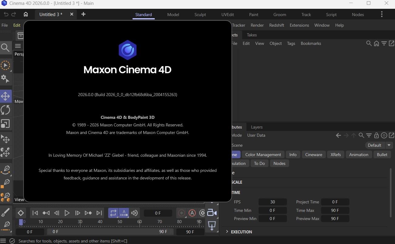 Images · Maxon Cinéma 4D 2026.3.2 Victoire /macOS