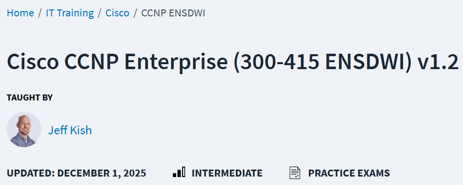 Pictures · CBTNuggets — Cisco CCNP Enterprise (300-415 ENSDWI) v1.2 2025-12