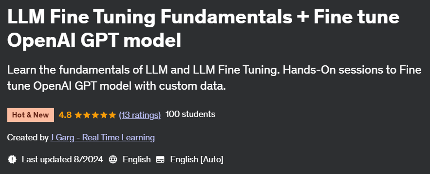 Pictures · LLM Fine Tuning Fundamentals + Fine tune OpenAI GPT model 2024-7