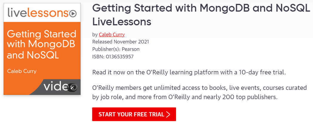 Pictures · Oreilly — Getting Started with MongoDB and NoSQL LiveLessons 2023-6