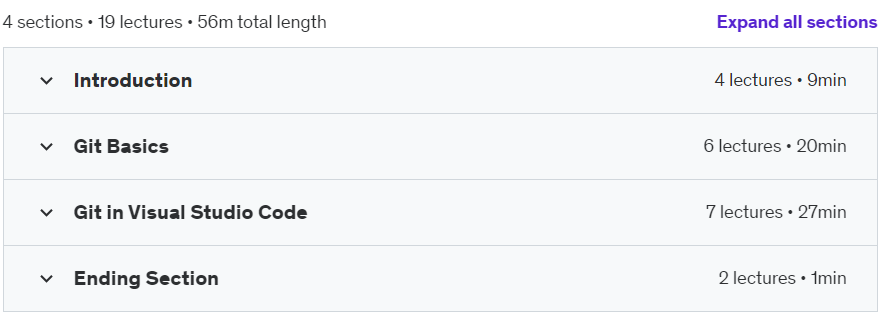 Course topics · Git with Visual Studio Code 2024-2