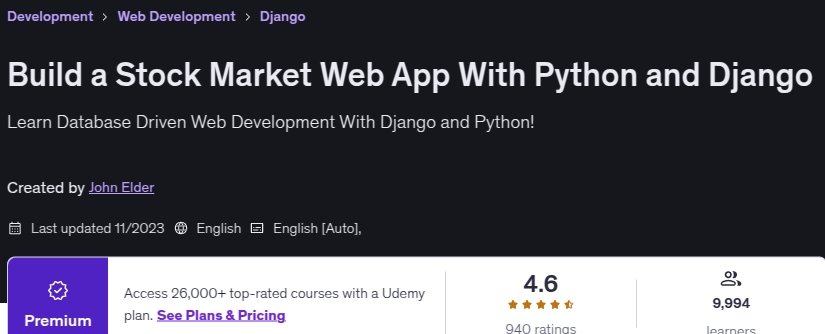 Images · Créer une application Web du marché boursier avec Python et Django 2023-11