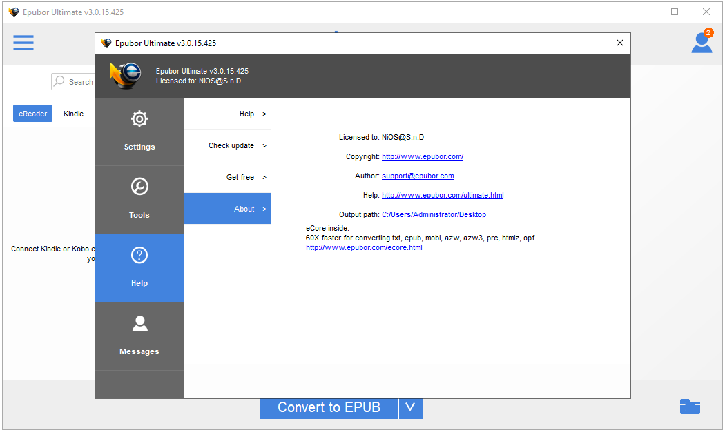 이미지 · 최종 변환기 Epubor Ultimate 3.0.15.425 승리 /macOS