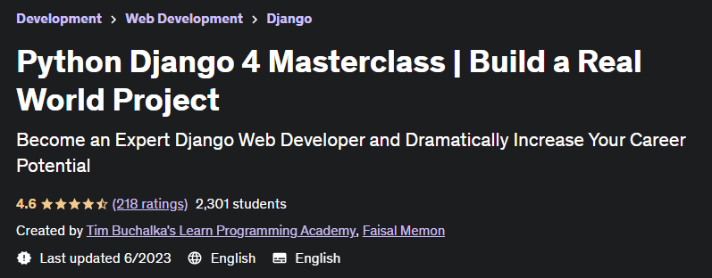 Pictures · Udemy — Python Django 4 Masterclass | Build a Real World Project 2023-6