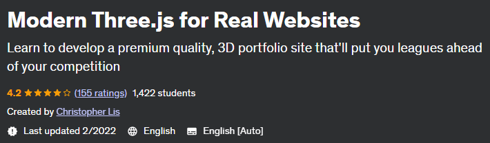 Pictures · Udemy — Modern Three.js for Real Websites 2022-2