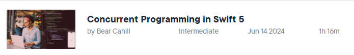 Pictures · Concurrent Programming in Swift 5 2024-6