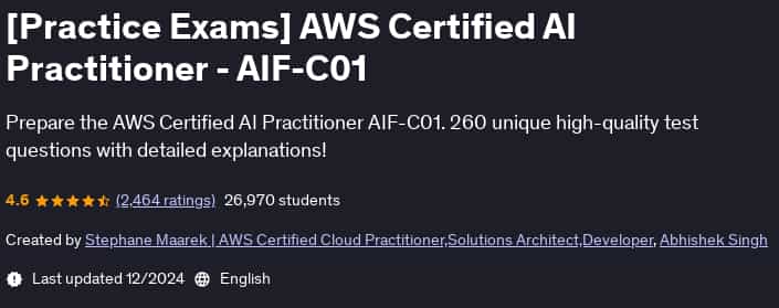Pictures · Udemy — [Practice Exams] AWS Certified AI Practitioner – AIF-C01 2024-12