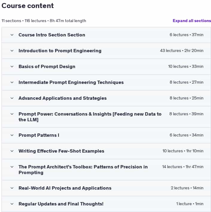 Course topics · Complete Prompt Engineering Practical Course C|PEPC 2025-7