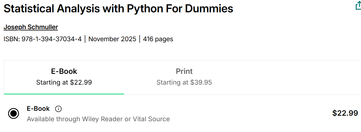 이미지 · Wiley - 통계 분석 Python 엉덩이에 대하여 2025